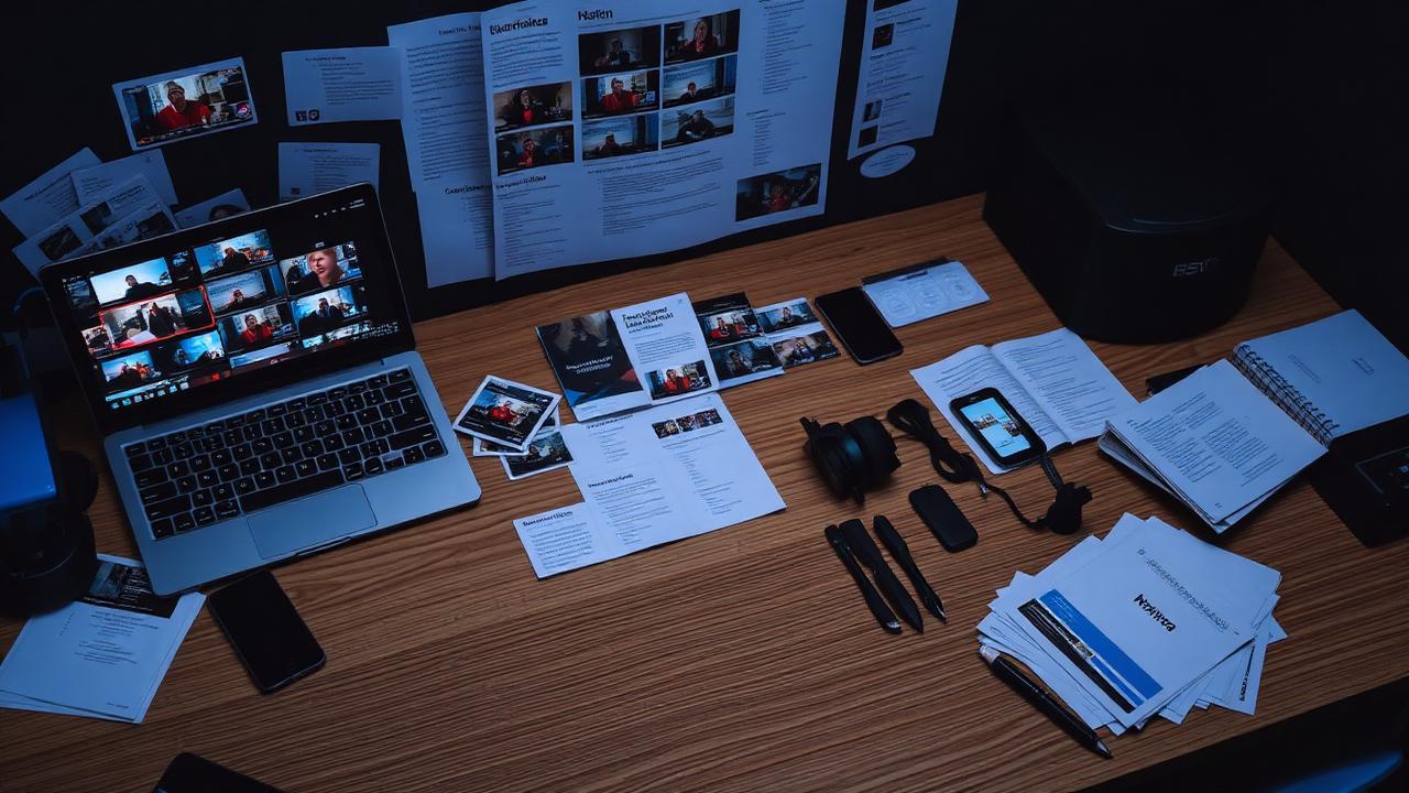 Scattered videos beside an organized training plan